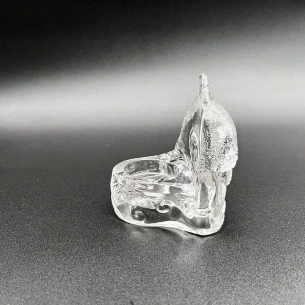 PartyLite Dolphin on Wave Tealight‎ Holder | Clear Glass Ocean Candle Votive - Picture 7 of 13
